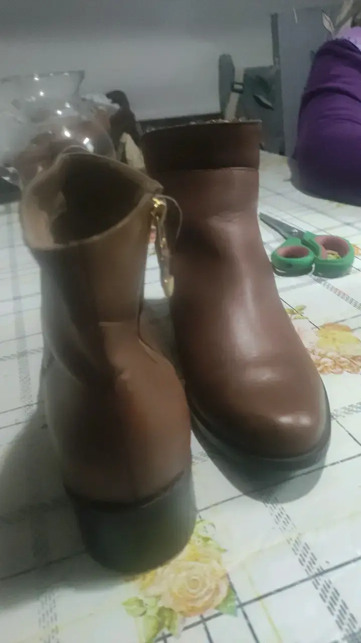 Botines de cuero marrón para mujer gacel número 38 - 3