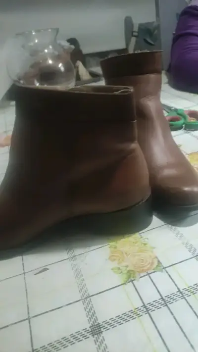 Botines de cuero marrón para mujer gacel número 38 - miniatura 4
