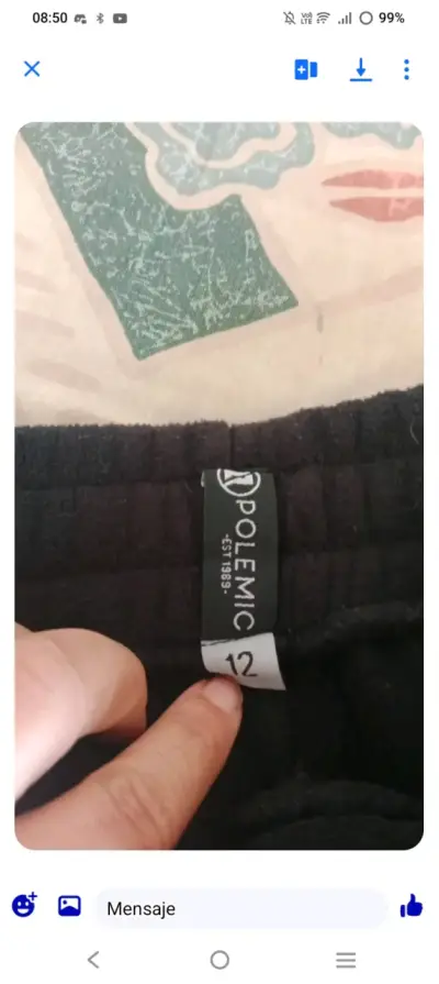 Pantalones negros Polemic talla 12 - miniatura 1