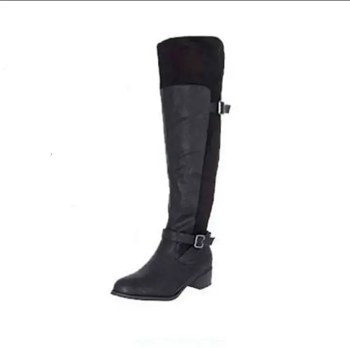 Botas negras de cuero hasta la rodilla - 1