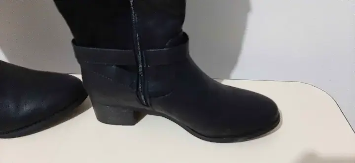 Botas negras de cuero hasta la rodilla - 6