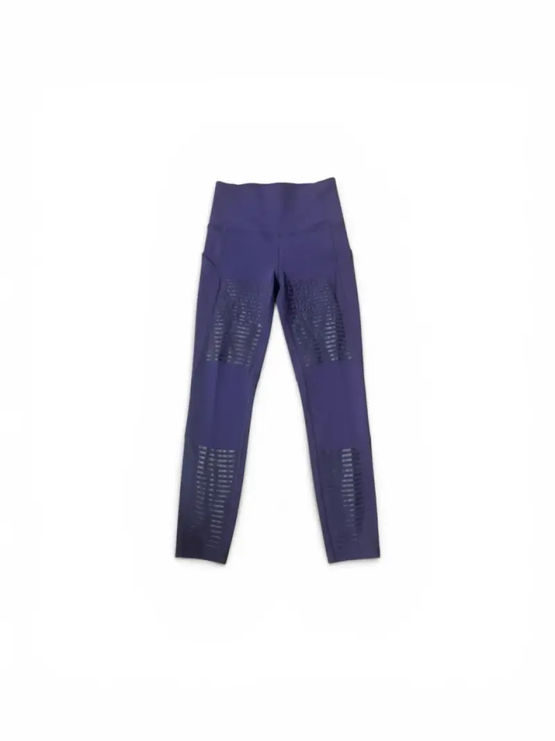 Leggings deportivos morados con diseño texturizado - 2