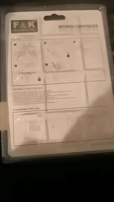 Candado de seguridad para notebook F&K - miniatura 2