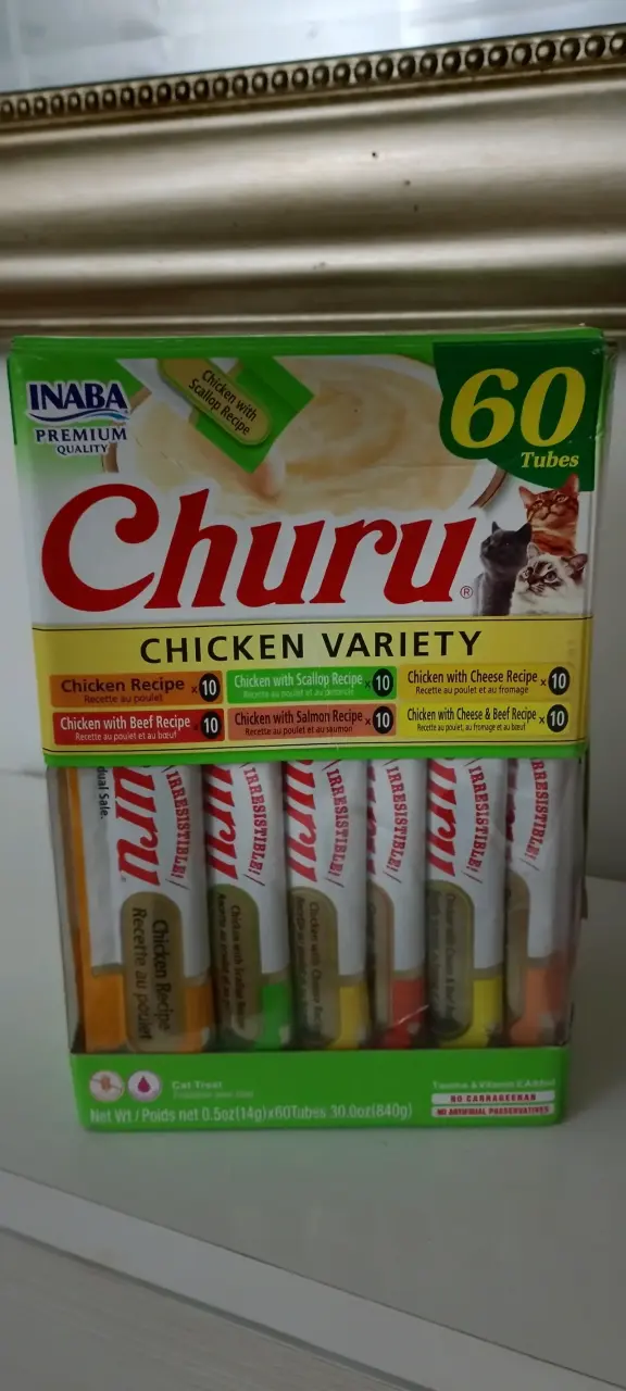 Pack de 60 tubos de snacks Churu para gatos - 3