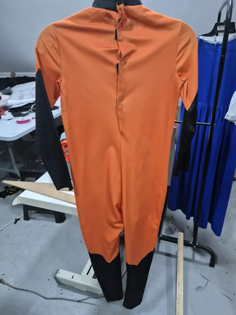 Disfraz de superhéroe naranja y negro talla 10 - 2