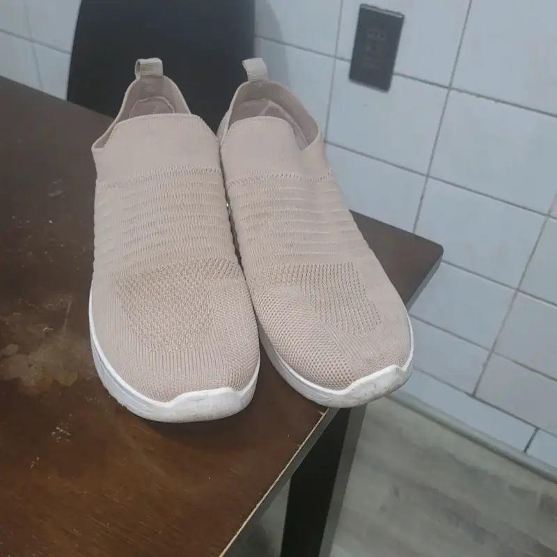 Zapatillas  beige con diseño tejido - 3