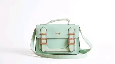 Cartera verde menta Love Toy con hebillas - miniatura 1