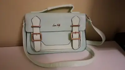 Cartera verde menta Love Toy con hebillas - miniatura 2