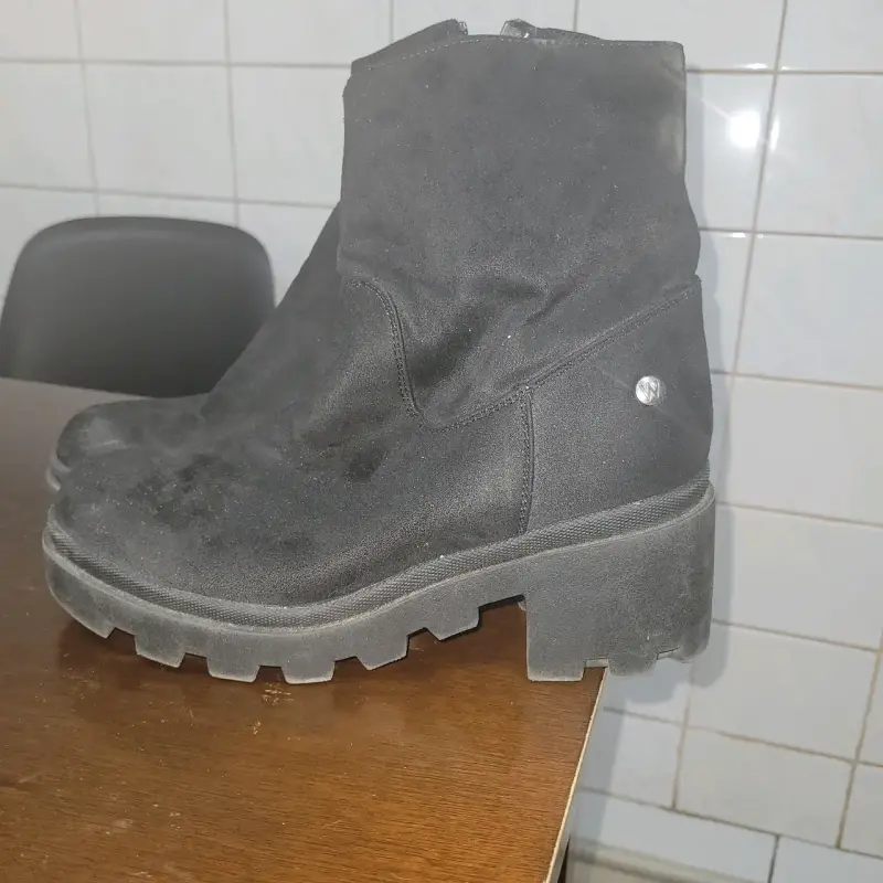Botines negros de plataforma para mujer - 1