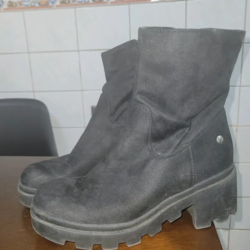 Botines negros de plataforma para mujer - 2