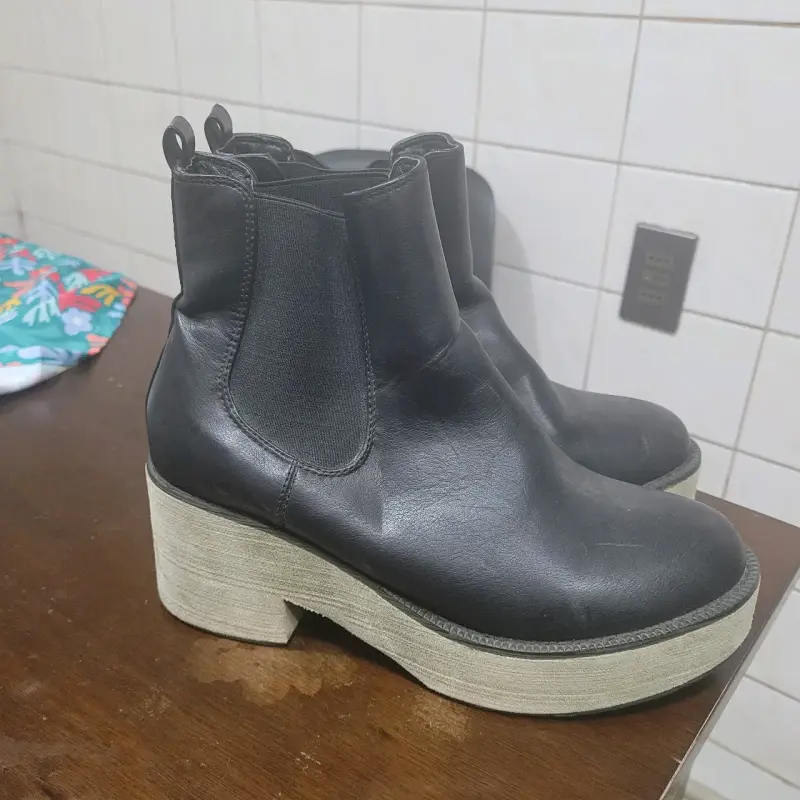 Botines negros con plataforma - 1