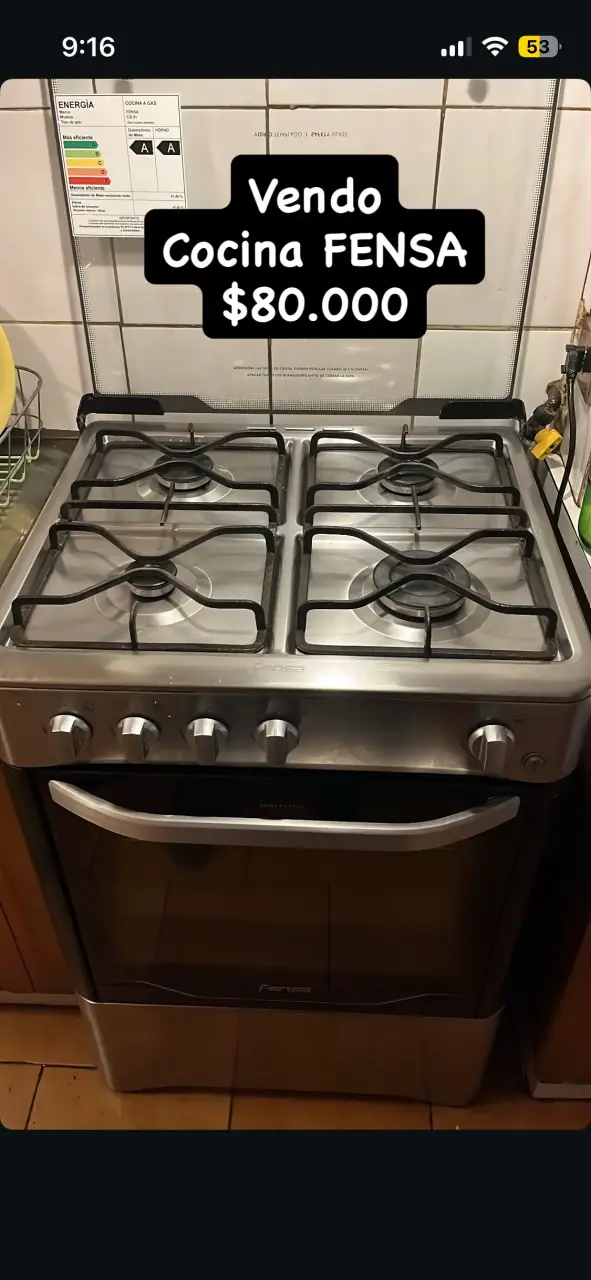 Cocina a gas Fensa en buen estado
