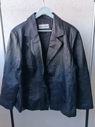 Chaqueta de cuero negra Jessica London - miniatura 1