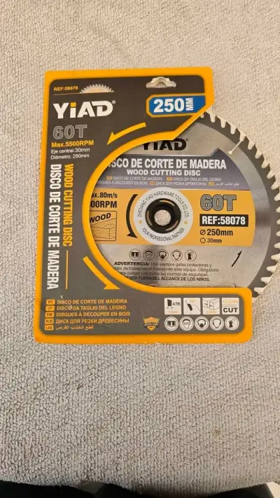 Disco de corte de madera YIAD 250mm - miniatura 1