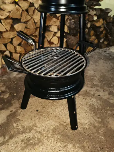 Fogón/Parrilla con llanta de acero - miniatura 2