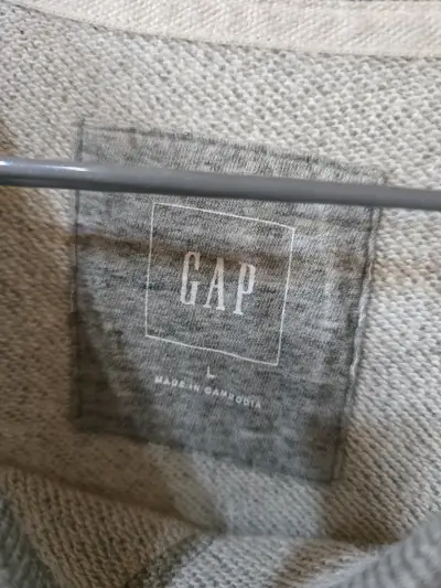 Polerón GAP gris unisex de algodón - miniatura 3