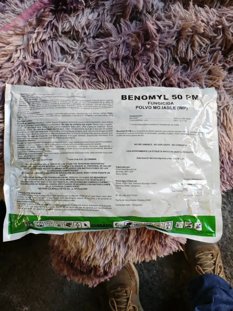 Fungicida Benomyl 50 PM Polvo Mojable
