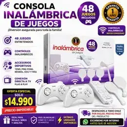 Consola inalámbrica de juegos con 48 juegos incluidos - miniatura 2