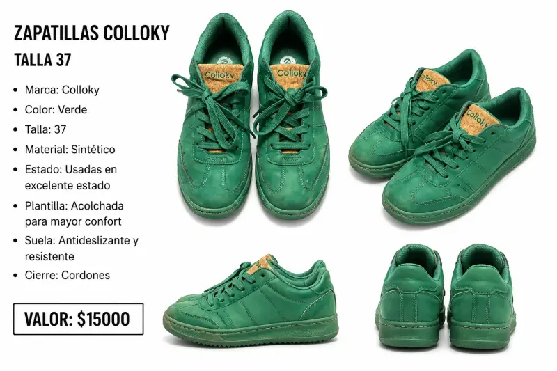 Zapatillas Colloky verdes talla 37