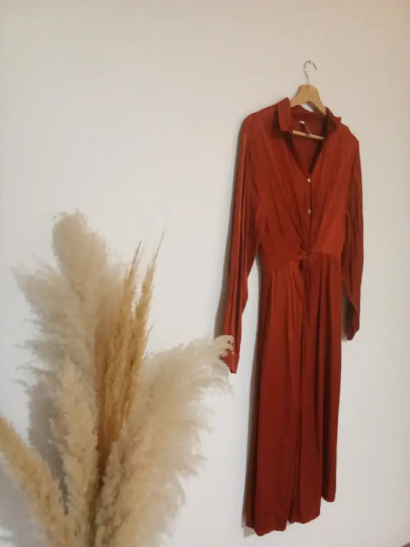 Vestido largo rojo elegante - 5
