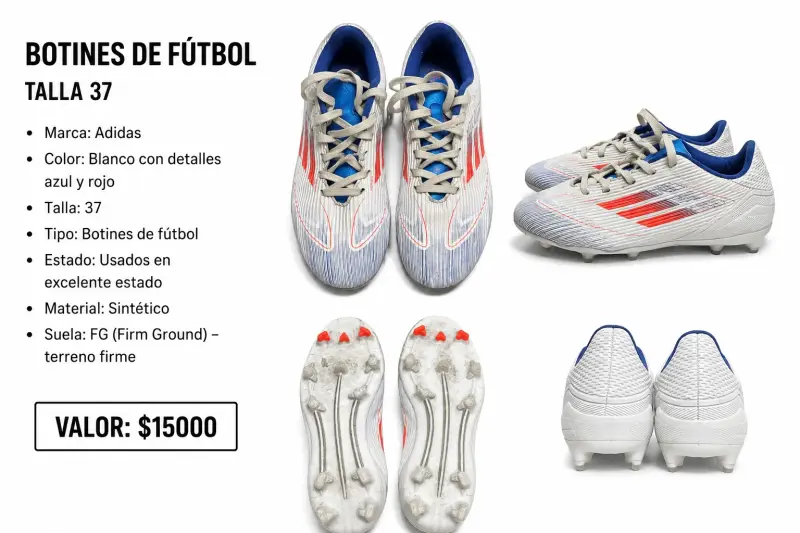 Botines de fútbol Adidas talla 37