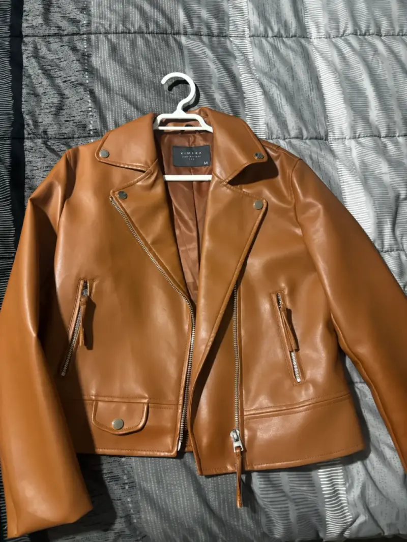 Chaqueta de cuero marrón Kimera - 1