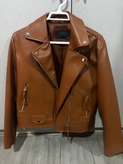Chaqueta de cuero marrón Kimera - miniatura 2