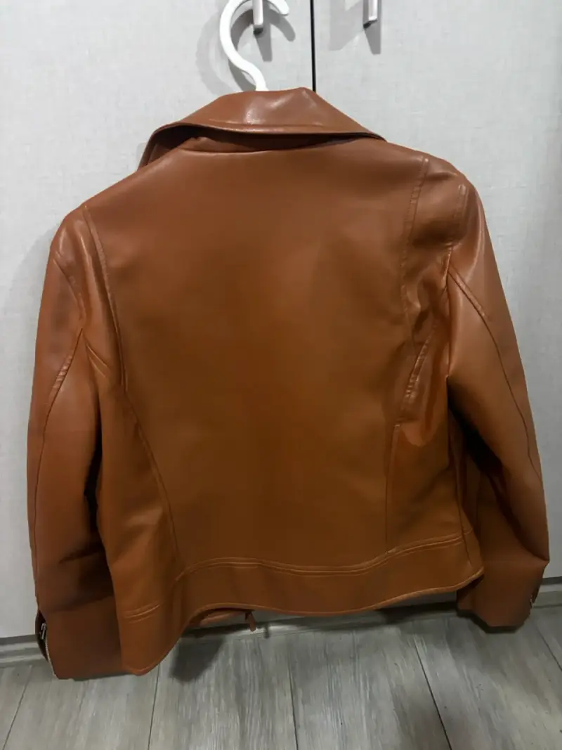 Chaqueta de cuero marrón Kimera - 3