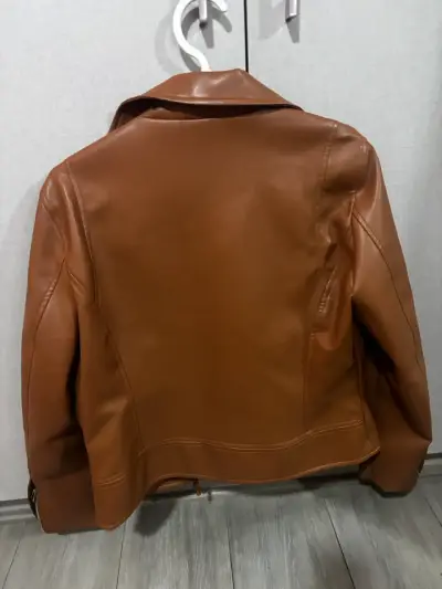 Chaqueta de cuero marrón Kimera - miniatura 3