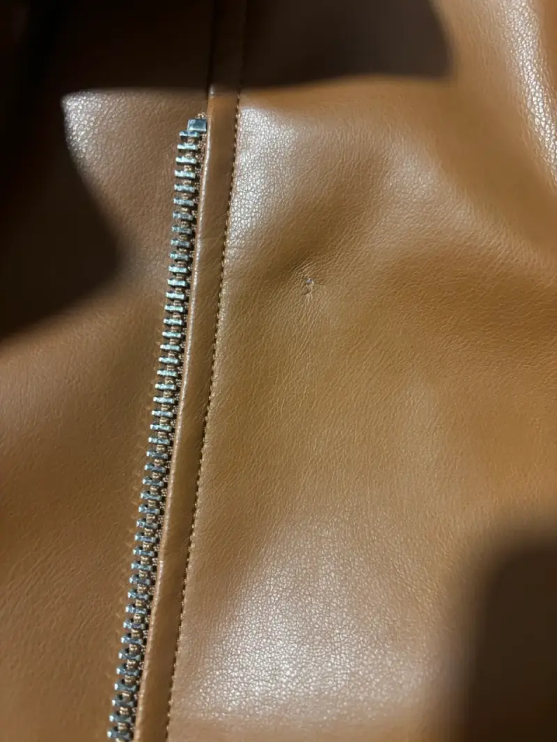 Chaqueta de cuero marrón Kimera - 5