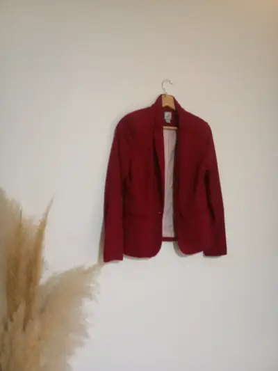 Blazer color  burdeo elegante - miniatura 1