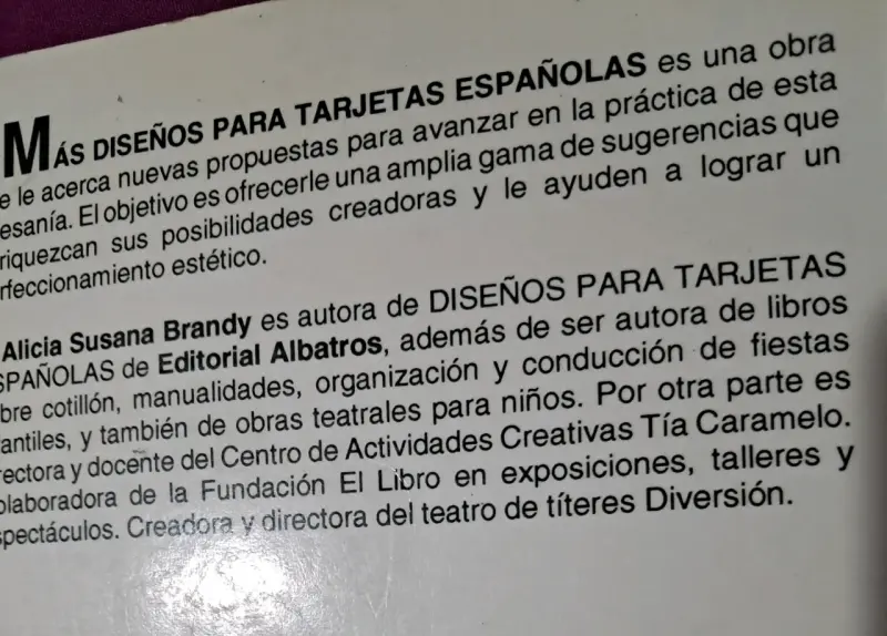 Libro de manualidades de tarjetas españolas - 3