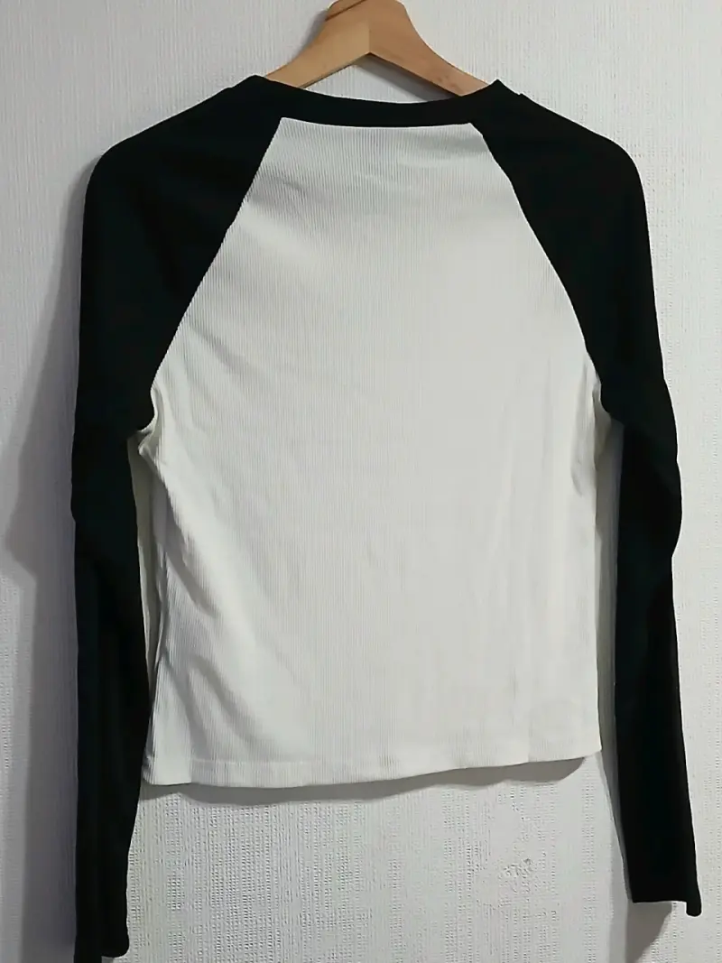 Polera manga larga SheinX bicolor - 2