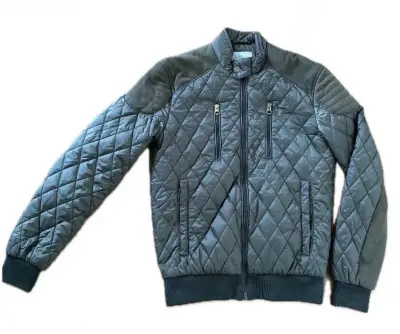 Chaqueta acolchada gris para hombre - miniatura 3