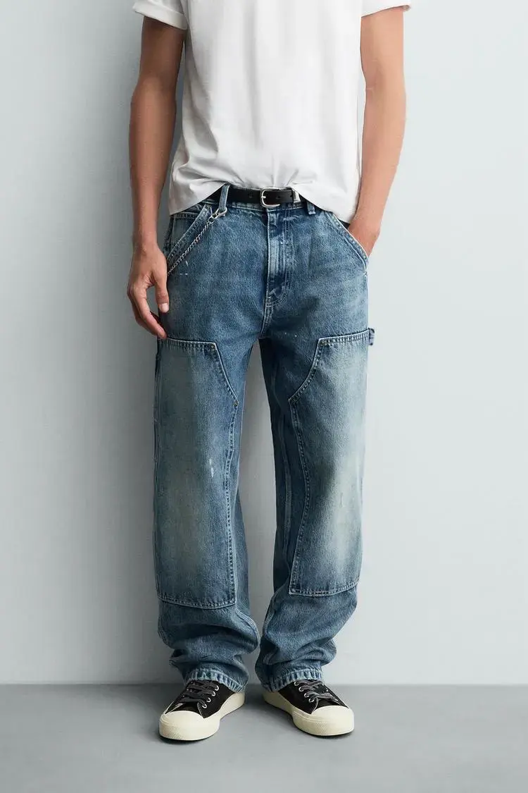 Jeans zara de mezclilla hombre - 1