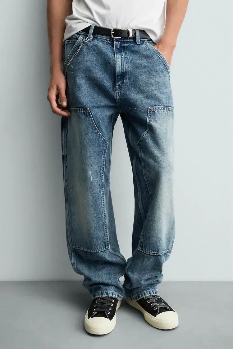 Jeans zara de mezclilla hombre - 2