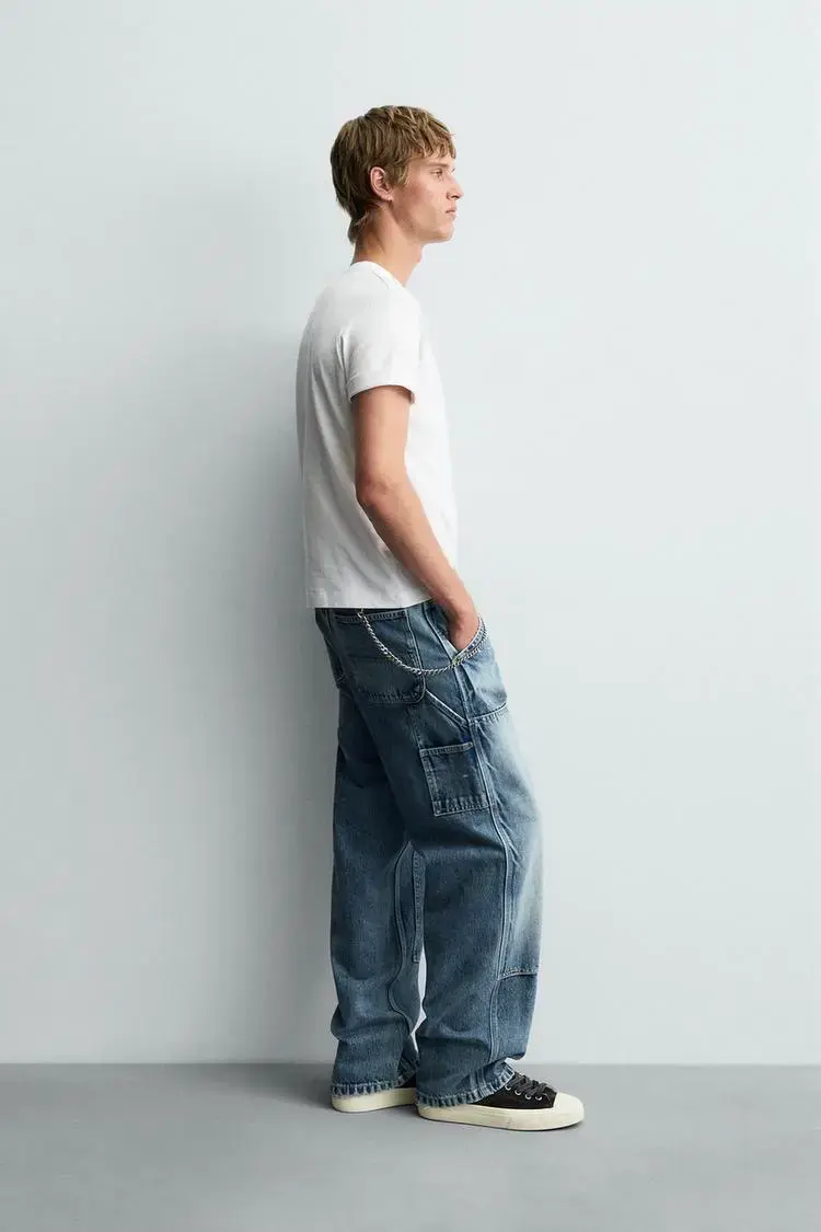 Jeans zara de mezclilla hombre - 3