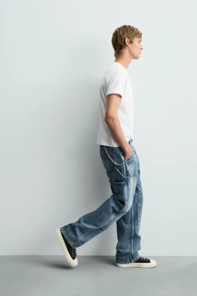 Jeans zara de mezclilla hombre - 4