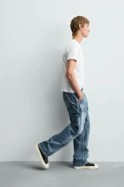 Jeans zara de mezclilla hombre - miniatura 4