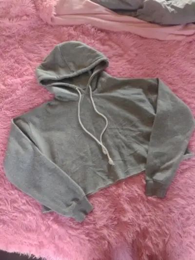 Polerón gris con capucha talla L - miniatura 1
