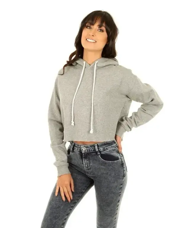 Polerón gris con capucha talla L - 4