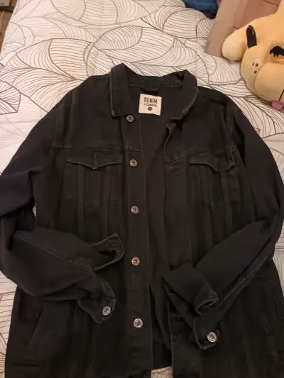 Chaqueta de mezclilla negra Denim Co - miniatura 1