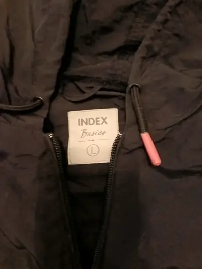 Chaqueta negra con capucha Index Basics - miniatura 2