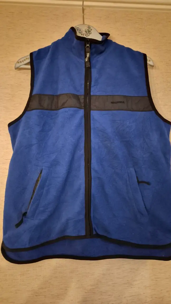 Chaleco polar azul sin mangas nautica