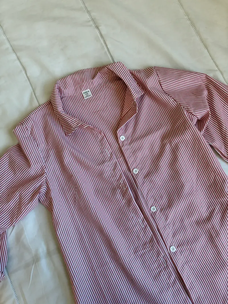 Camisa a rayas rojas y blancas para mujer - 2