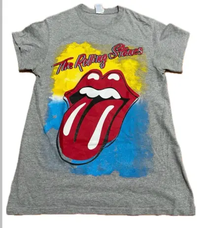 Polera gris Rolling Stones estampado lengua - miniatura 1