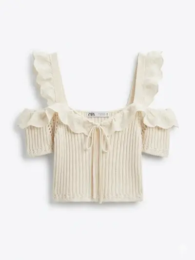 Top de punto con volantes Zara - miniatura 2