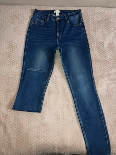 Jeans ajustado azul oscuro talla 40 - miniatura 1