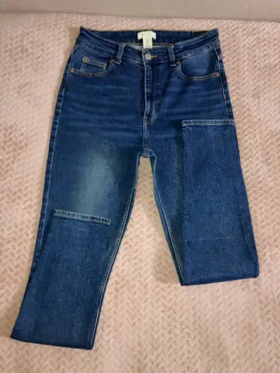Jeans ajustado azul oscuro talla 40 - miniatura 3