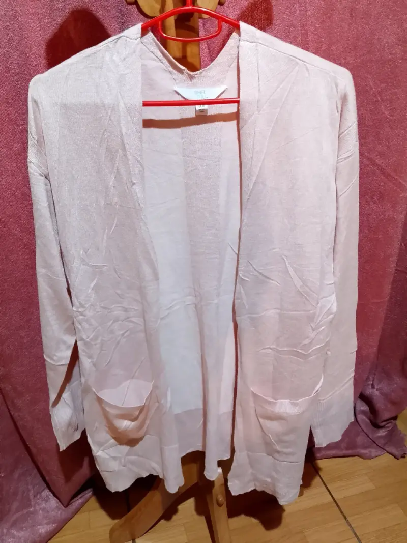 Cardigan rosado Time and Tru para mujer
